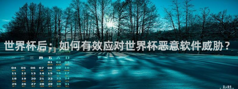 世界杯：世界杯后：如何有效应对世界杯恶意软件威胁？